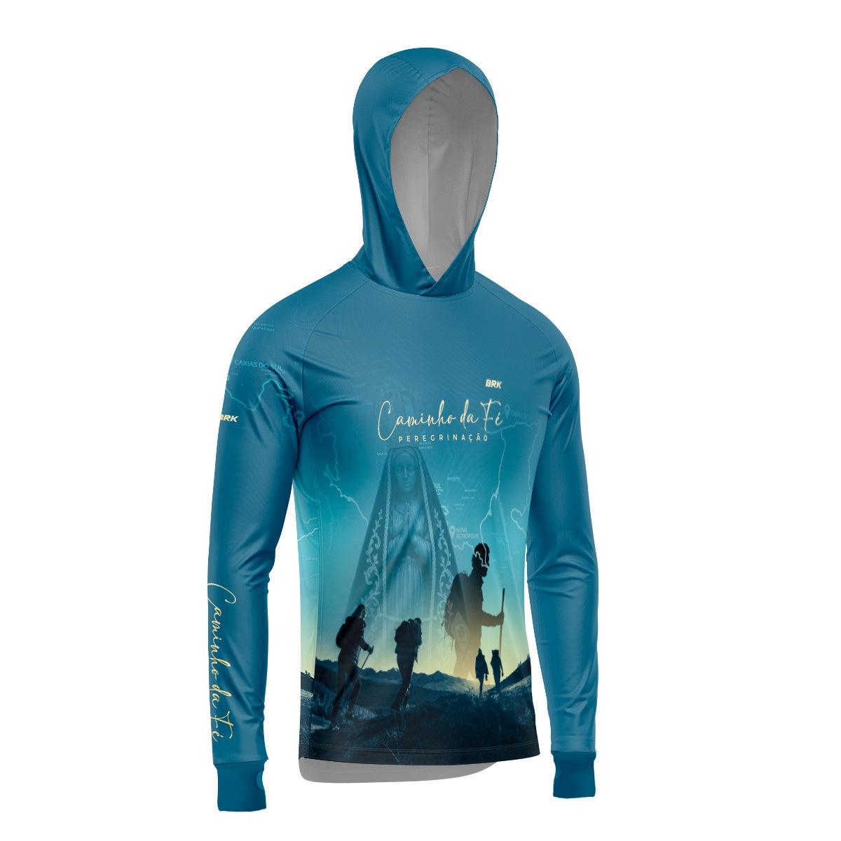 Camisa com Capuz Brk Caminho da Fé Nossa Senhora com Proteção Solar UV50+ - Brk Agro