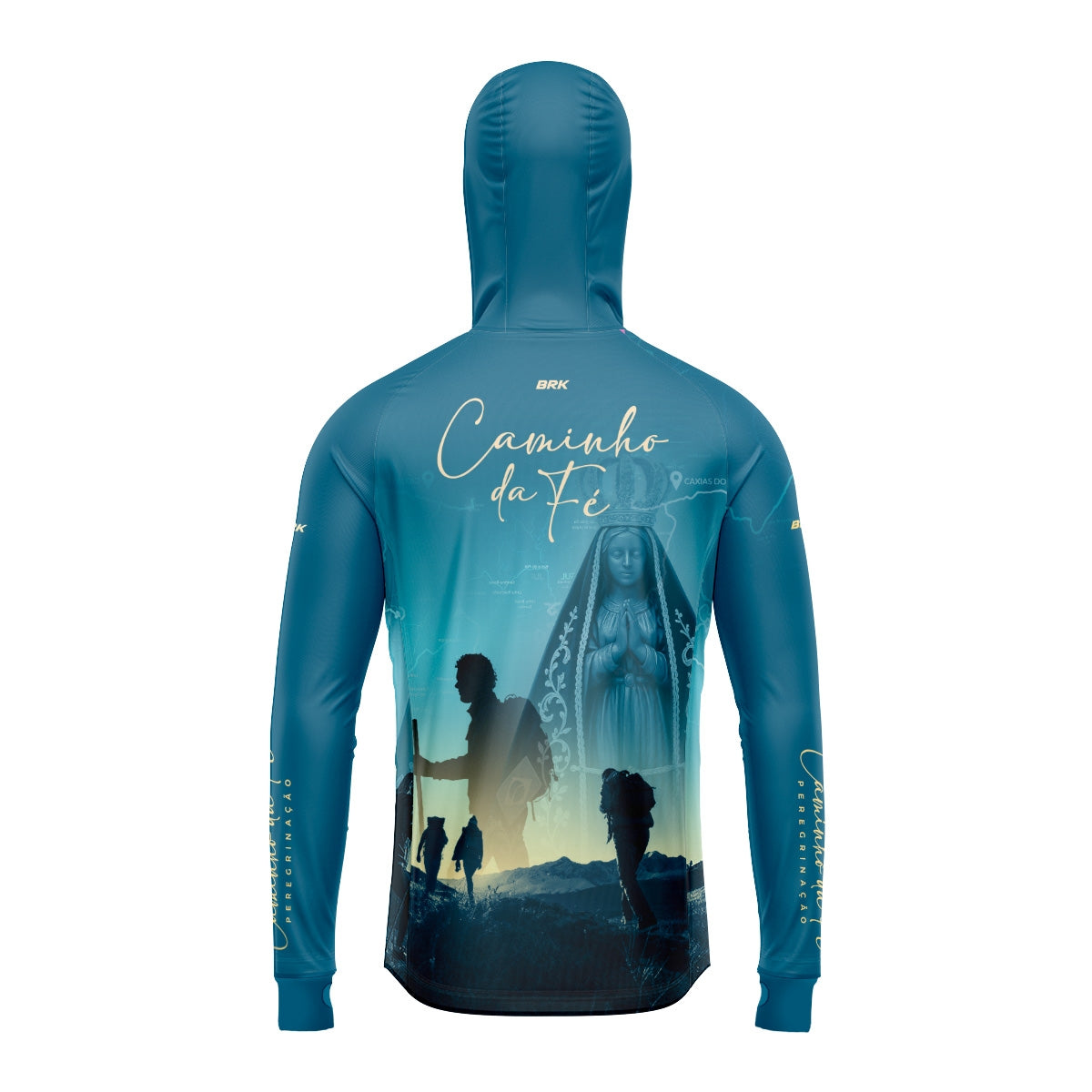 Camisa com Capuz Brk Caminho da Fé Nossa Senhora com Proteção Solar UV50+