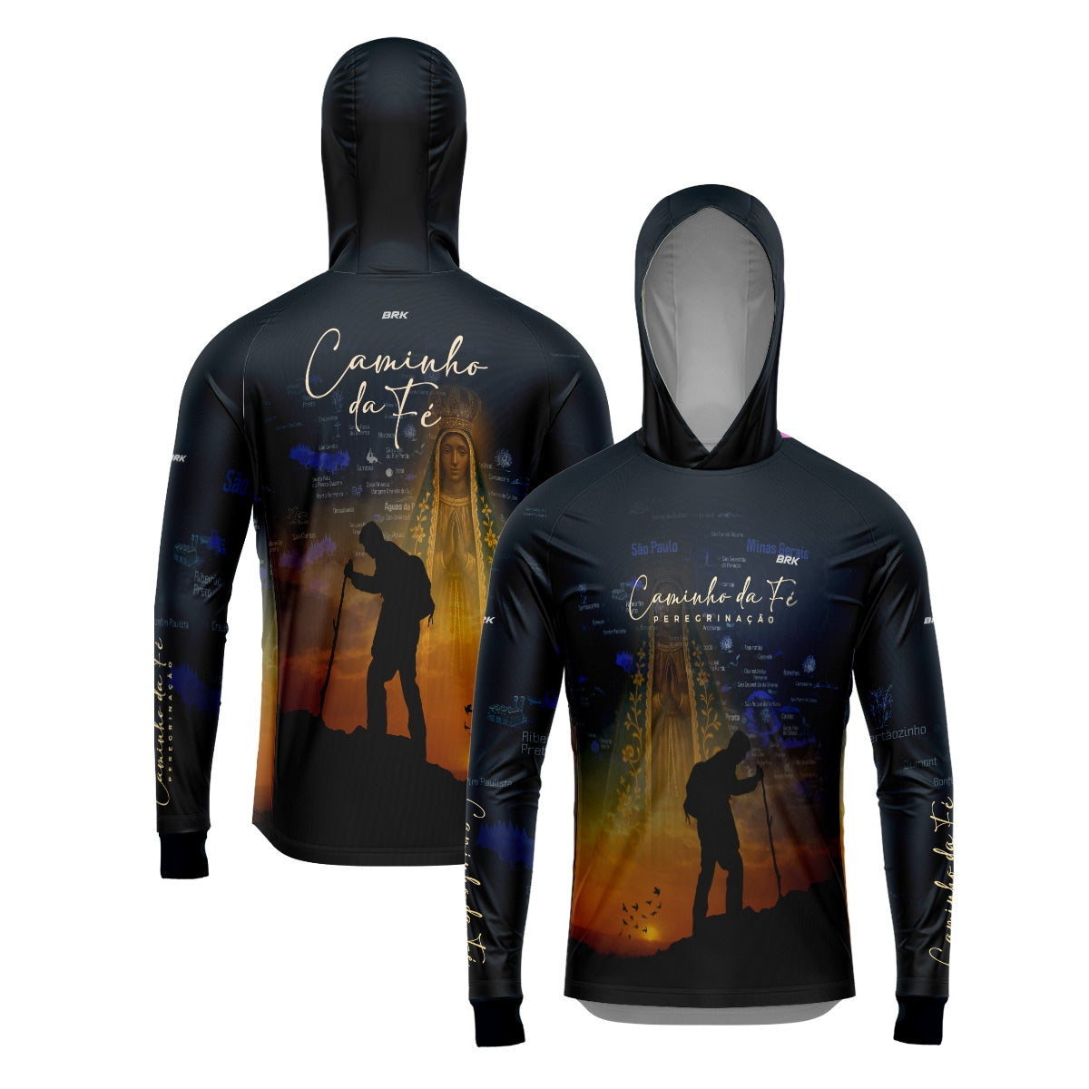 Camisa com Capuz Brk Caminho da Fé Peregrinação com Proteção Solar UV50+ - Brk Agro