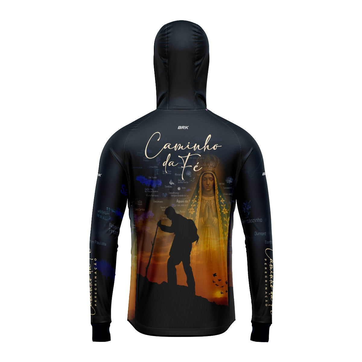 Camisa com Capuz Brk Caminho da Fé Peregrinação com Proteção Solar UV50+ - Brk Agro