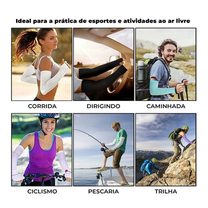 Manguito com Proteção UV50+ Preto Caminho da Fé
