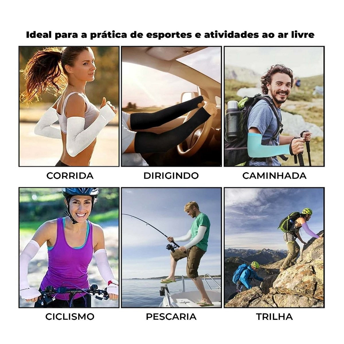 Manguito com Proteção UV50+ Azul Caminho da Fé - Brk Agro