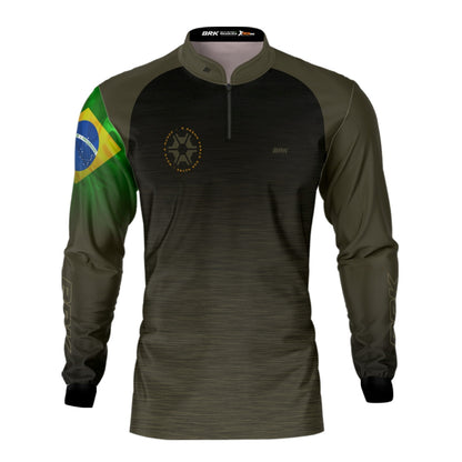 Camisa Agro Brk Agronomia Bandeira do Brasil com Proteção Solar UV50+