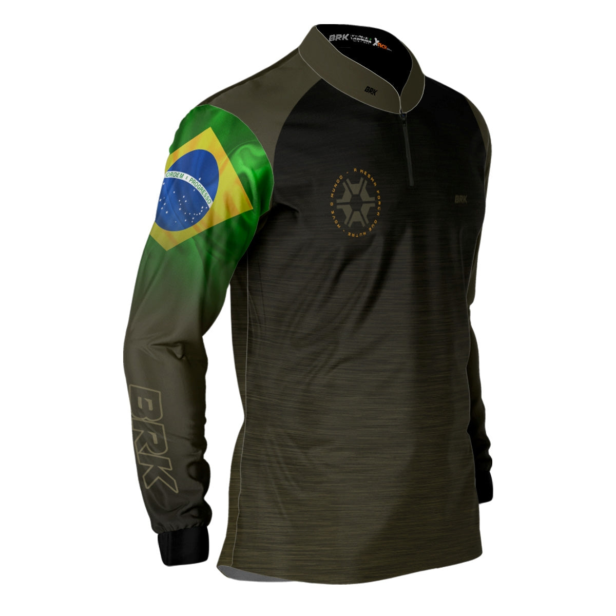 Camisa Agro Brk Agronomia Bandeira do Brasil com Proteção Solar UV50+ - Brk Agro