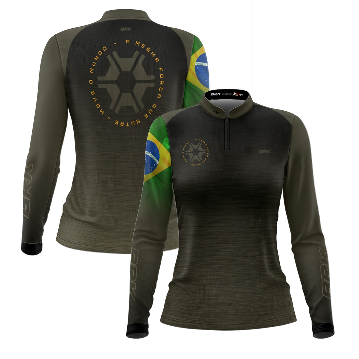 Camisa Agro Feminina Brk Agronomia Bandeira do Brasil com Proteção Solar UV50+ - Brk Agro