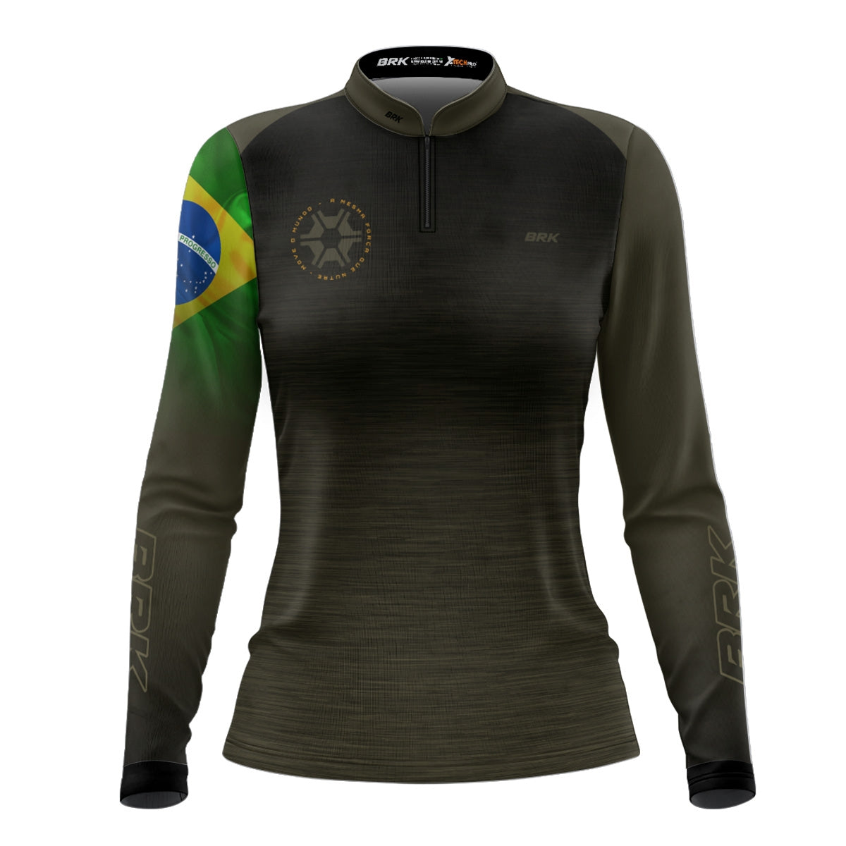 Camisa Agro Feminina Brk Agronomia Bandeira do Brasil com Proteção Solar UV50+ - Brk Agro