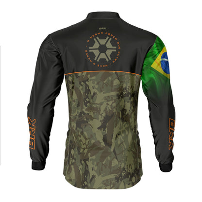 Camisa Agro Brk Agronomia Camo Brasil com Proteção Solar UV50+