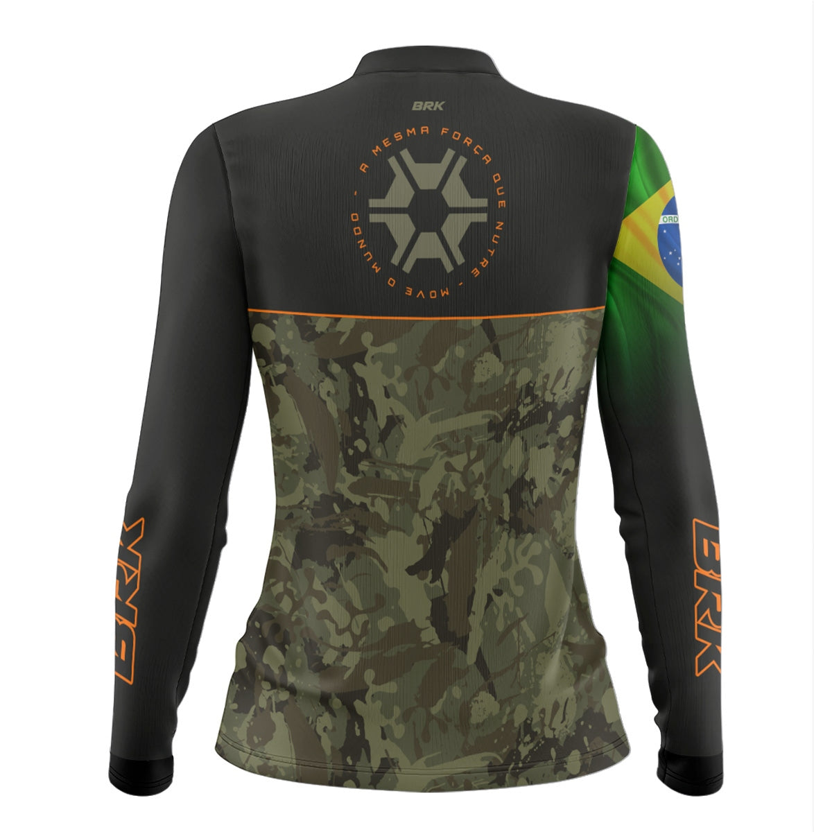 Camisa Agro Feminina Brk Agronomia Camo Brasil com Proteção Solar UV50+