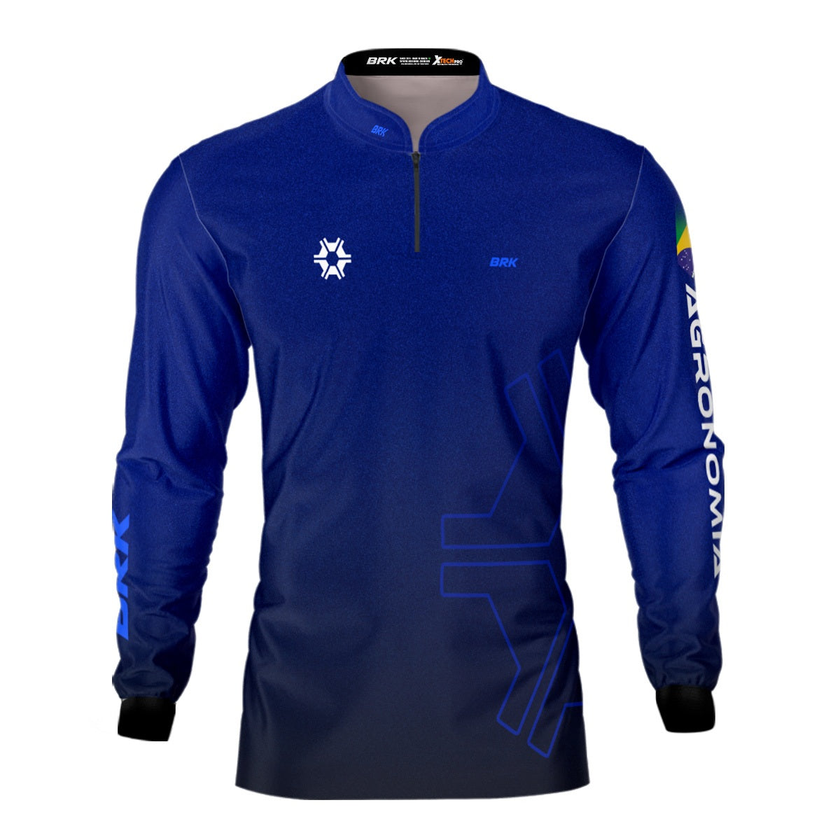 Camisa Agro Brk Agronomia Azul com Proteção Solar UV50+ - Brk Agro
