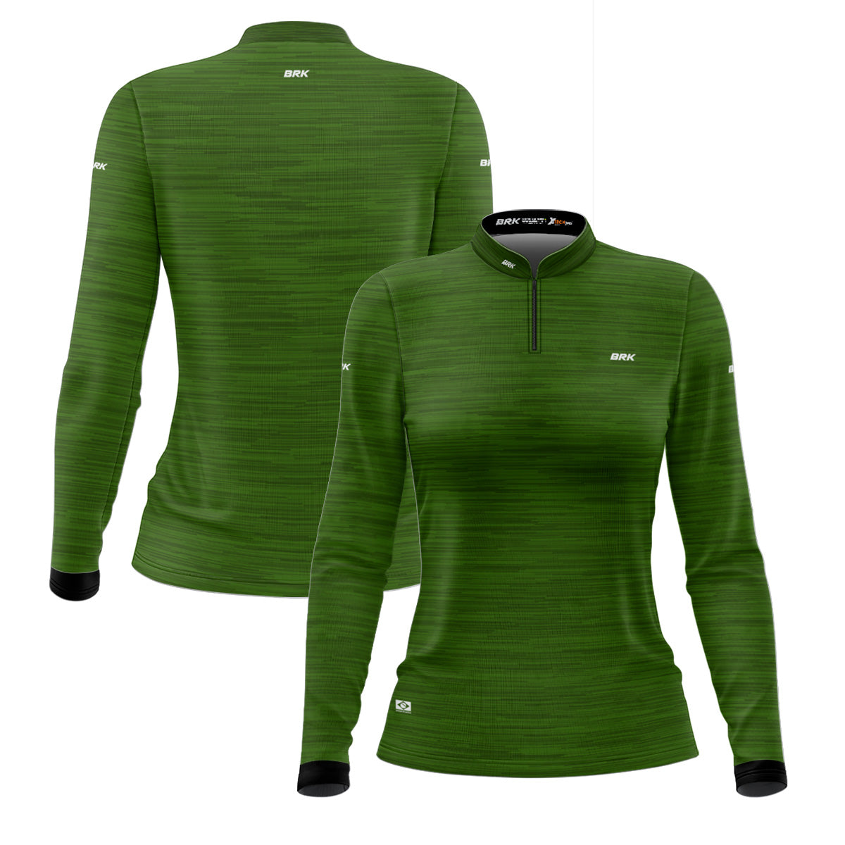 Camisa Agro Feminina Brk Mescla Verde Claro com Proteção Solar UV50+ - Brk Agro