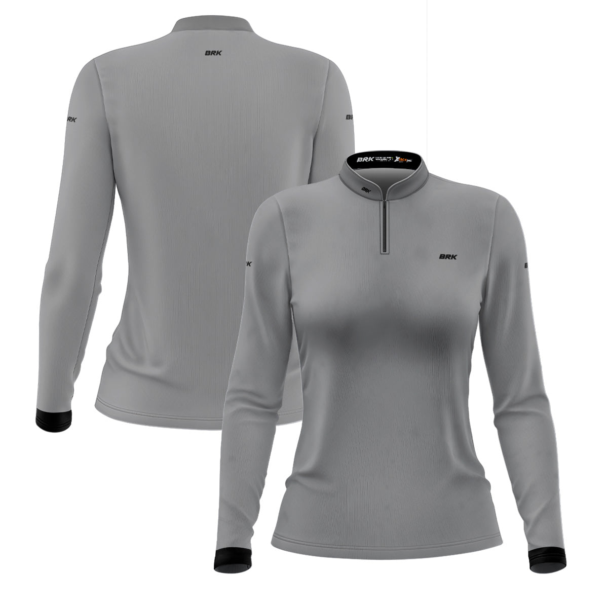 Camisa Agro Feminina Brk Básica Cinza Claro com Proteção Solar UV50+ - Brk Agro
