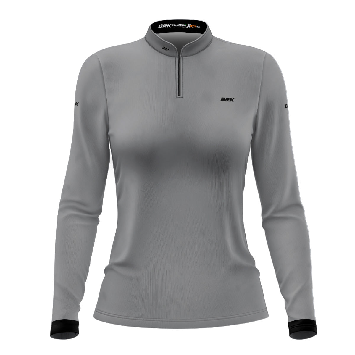 Camisa Agro Feminina Brk Básica Cinza Claro com Proteção Solar UV50+ - Brk Agro