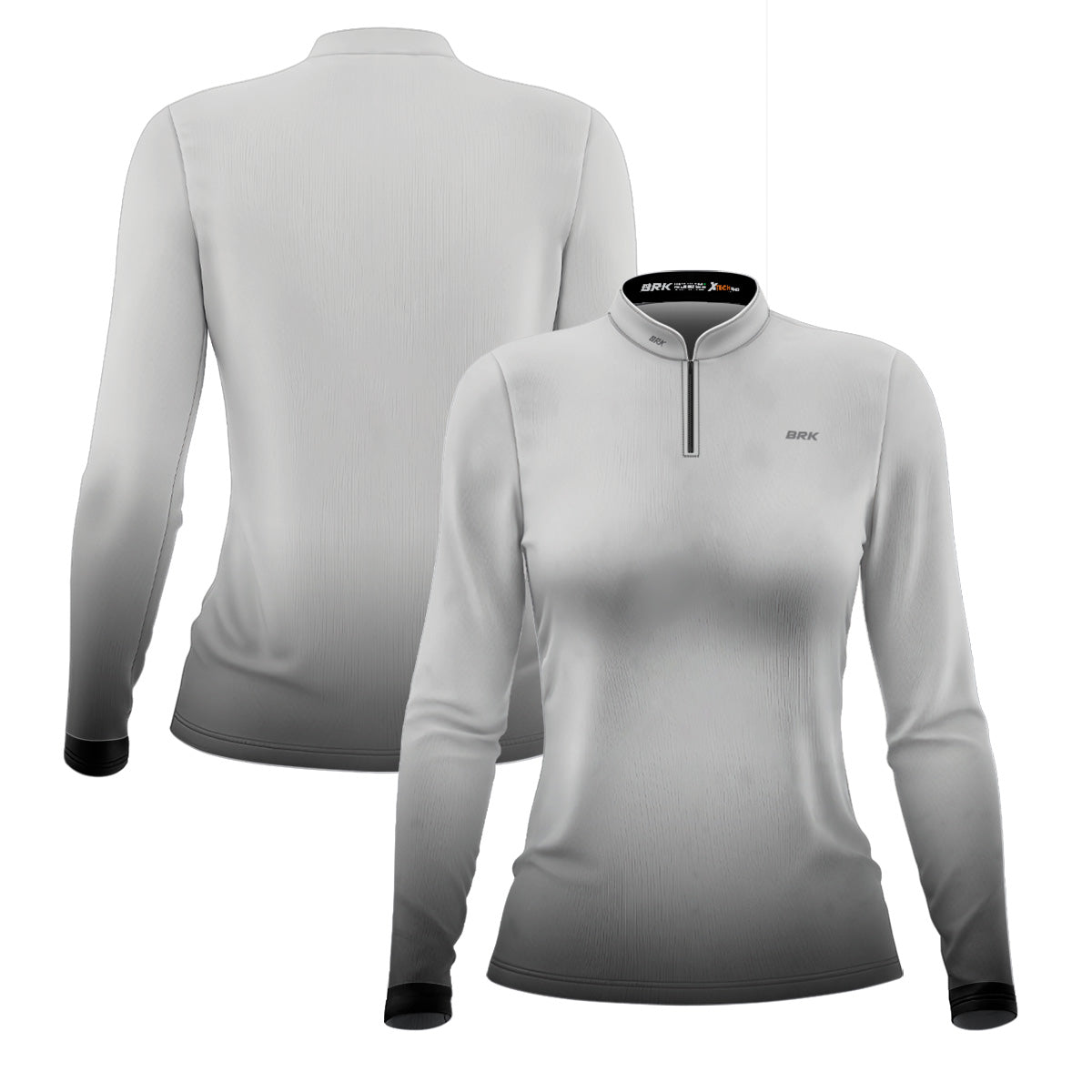 Camisa Feminina Brk Basic Cinza Claro com Proteção Solar UV50 Envio Imediato - Brk Agro