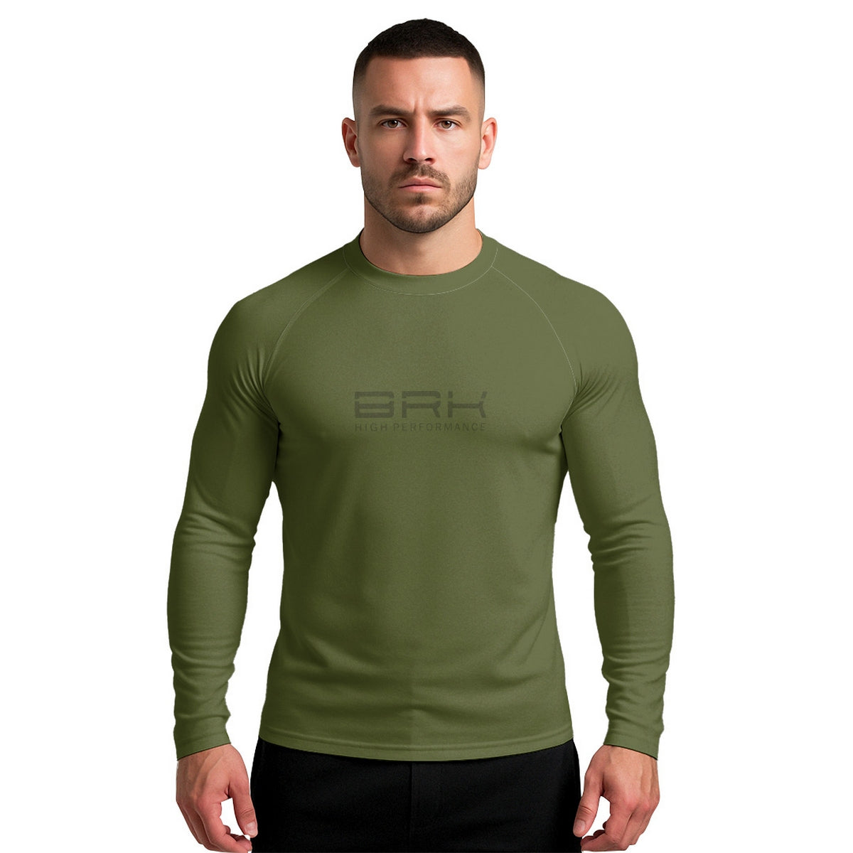 Camisa Raglan Brk Clean Verde Militar com Proteção Solar UV50+ - Brk Agro