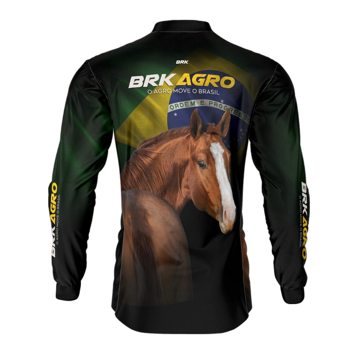 Camisa Agro Brk Team Roping Brasil 3 com UV50+ - Brk Agro