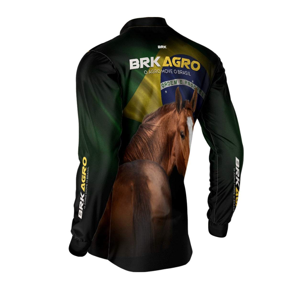 Camisa Agro Brk Team Roping Brasil 3 com UV50+ - Brk Agro