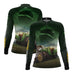 Camisa Agro Feminina Brk Verde Trator Bandeira do Brasil com Proteção Solar UV50+ - Brk Agro