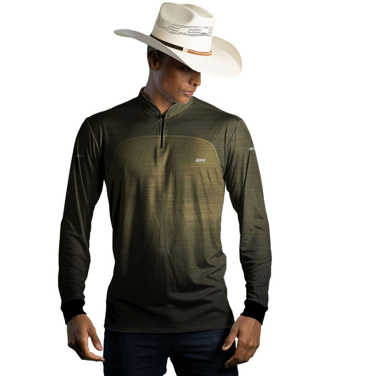 Camisa Agro Brk Mescla Areia Esverdeada com Proteção Solar UV50+