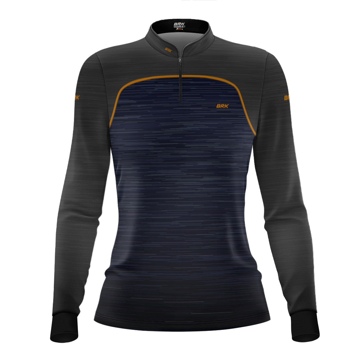 Camisa Agro Feminina Brk Mescla Azul Chumbo com Proteção Solar UV50+ - Brk Agro