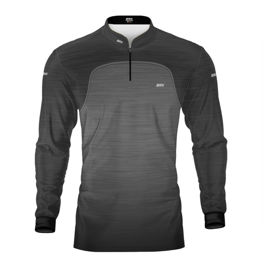 Camisa Agro Brk Mescla Preto Cinza com Proteção Solar UV50+
