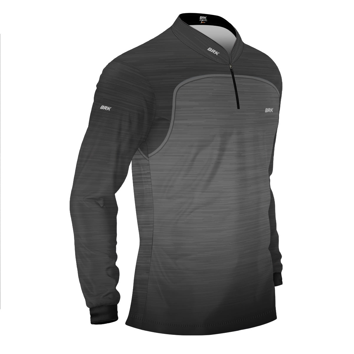 Camisa Agro Brk Mescla Preto Cinza com Proteção Solar UV50+ - Brk Agro