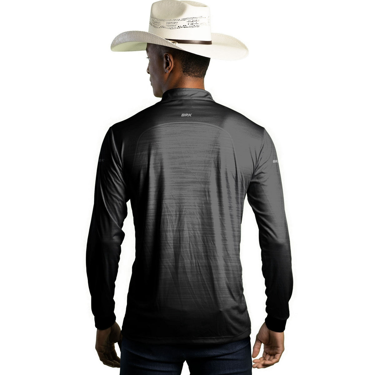 Camisa Agro Brk Mescla Preto Cinza com Proteção Solar UV50+ - Brk Agro