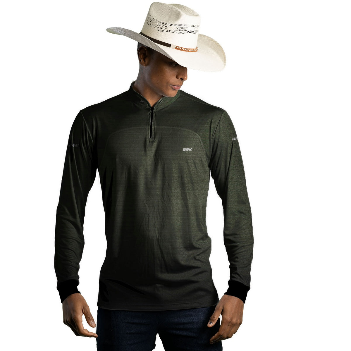Camisa Agro Brk Mescla Verde com Proteção Solar UV50+ - Brk Agro