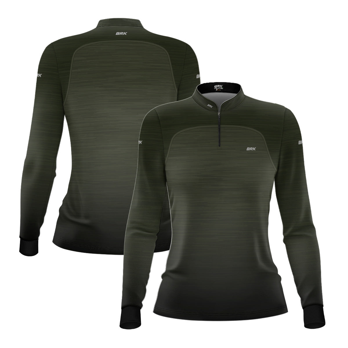 Camisa Agro Feminina Brk Mescla Verde com Proteção Solar UV50+ - Brk Agro