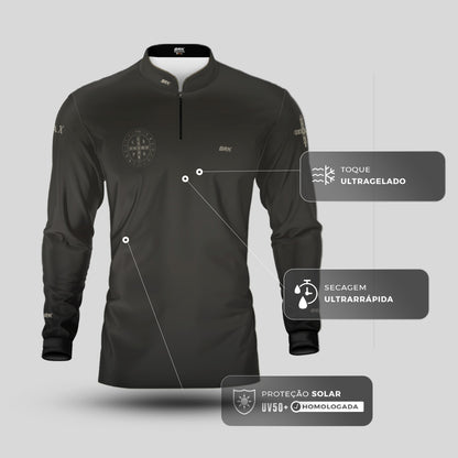 Camisa Agro Brk Medalha de São Bento com Proteção UV50+
