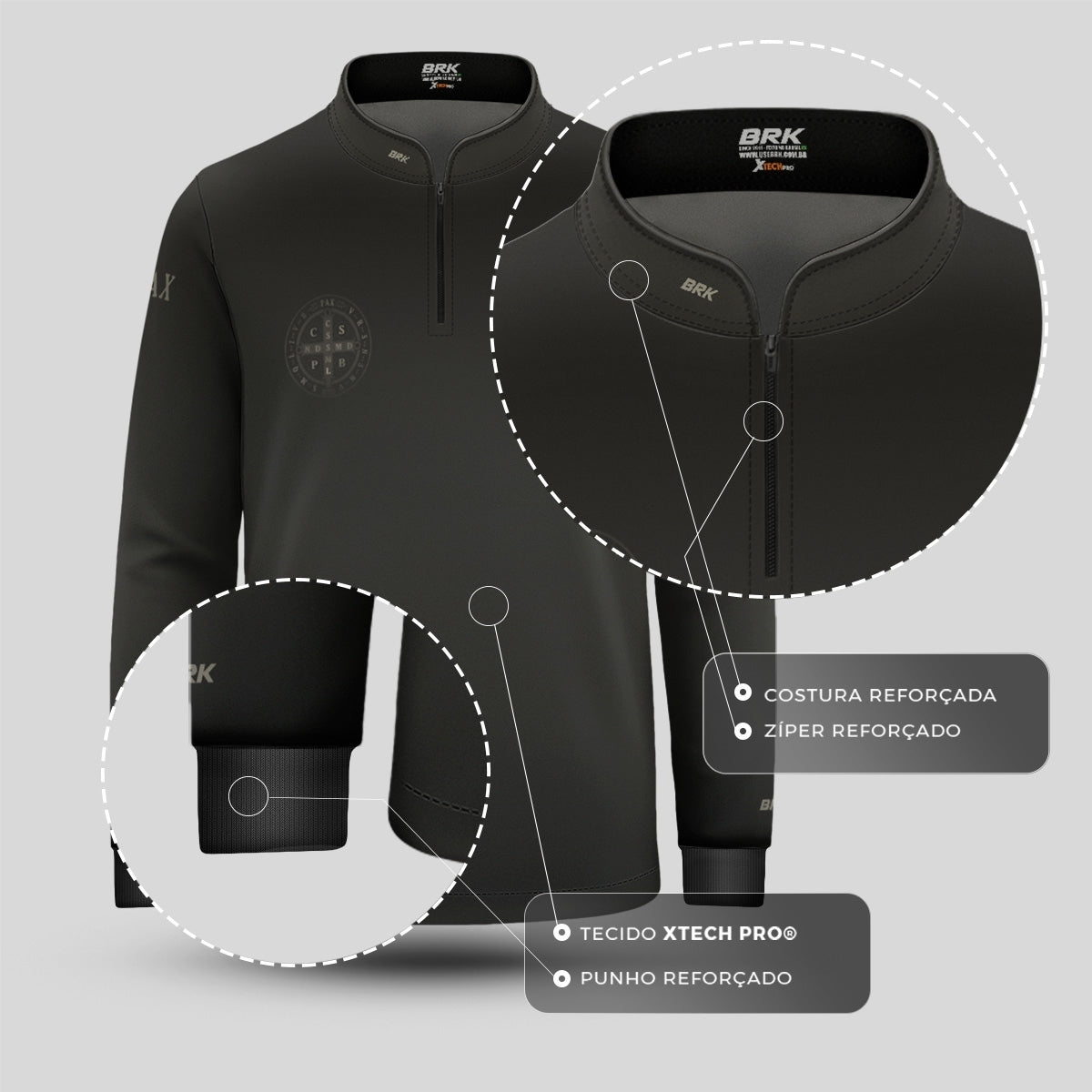 Camisa Agro Infantil Brk Medalha de São Bento com Proteção UV50+ - Brk Agro