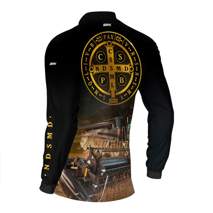 Camisa Agro Brk São Bento e Colheitadeira com Proteção UV50+ - Brk Agro