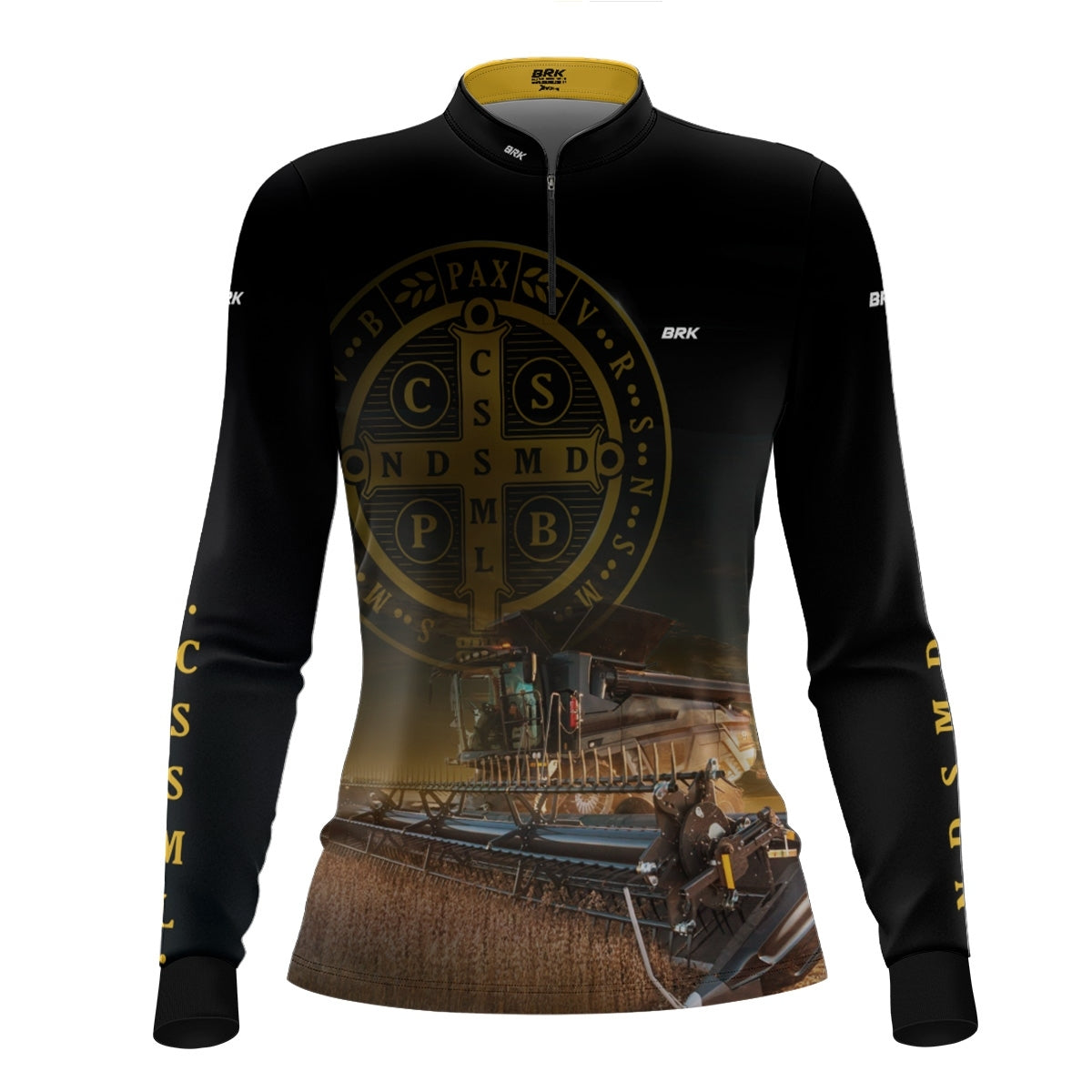 Camisa Agro Feminina Brk São Bento e Colheitadeira com Proteção UV50+ - Brk Agro