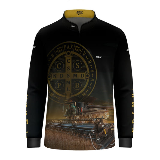 Camisa Agro Infantil Brk São Bento e Colheitadeira com Proteção UV50+ - Brk Agro