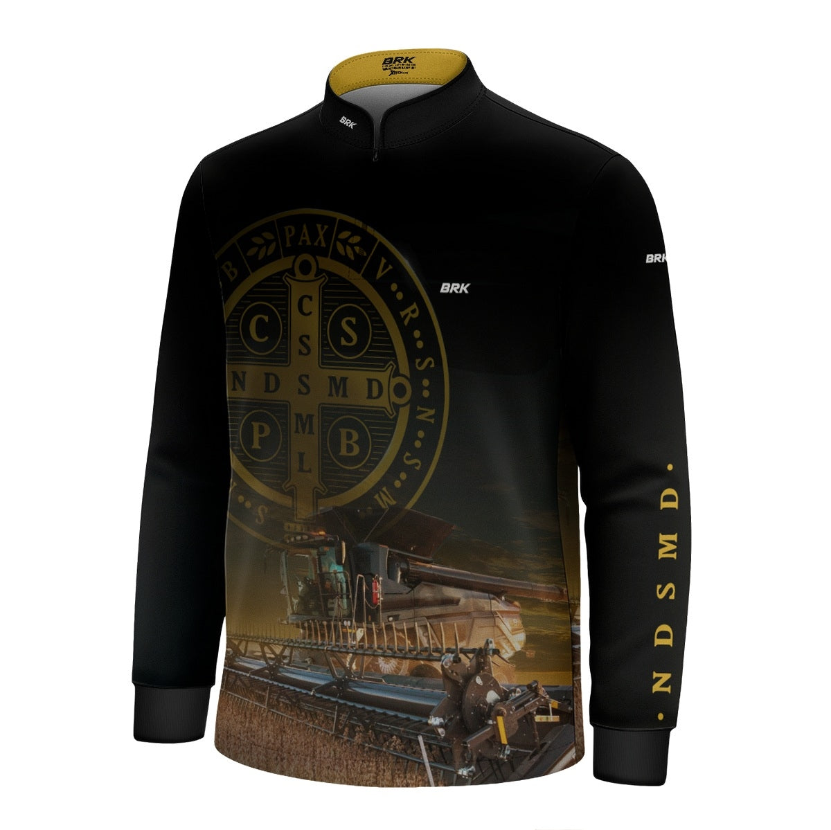 Camisa Agro Infantil Brk São Bento e Colheitadeira com Proteção UV50+ - Brk Agro