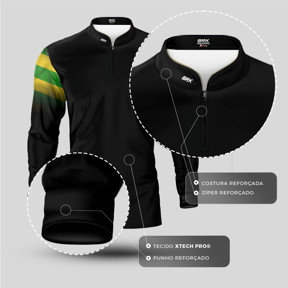 Camisa Agro Brk Bandeira de Goias com Proteção UV50+ - Brk Agro