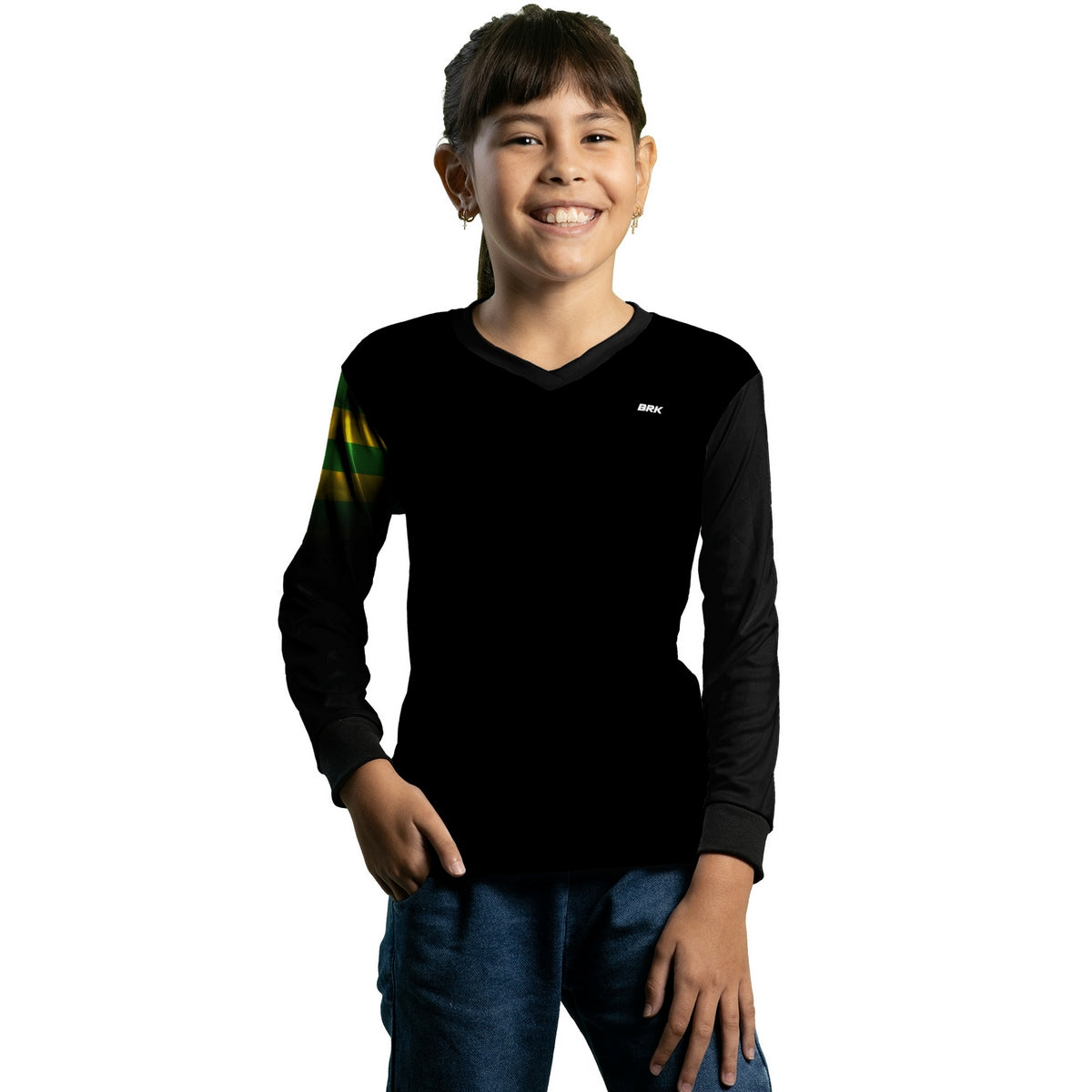 Camisa Agro Feminina Brk Bandeira de Goias com Proteção UV50+ - Brk Agro
