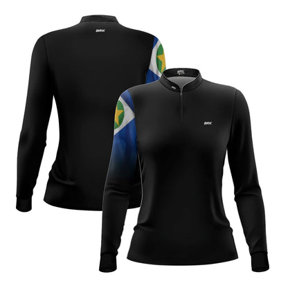 Camisa Agro Feminina Brk Bandeira do Mato Grosso com Proteção UV50+ - Brk Agro