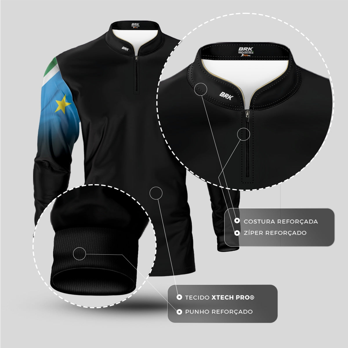 Camisa Agro Brk Bandeira do Mato Grosso do Sul com Proteção UV50+ - Brk Agro
