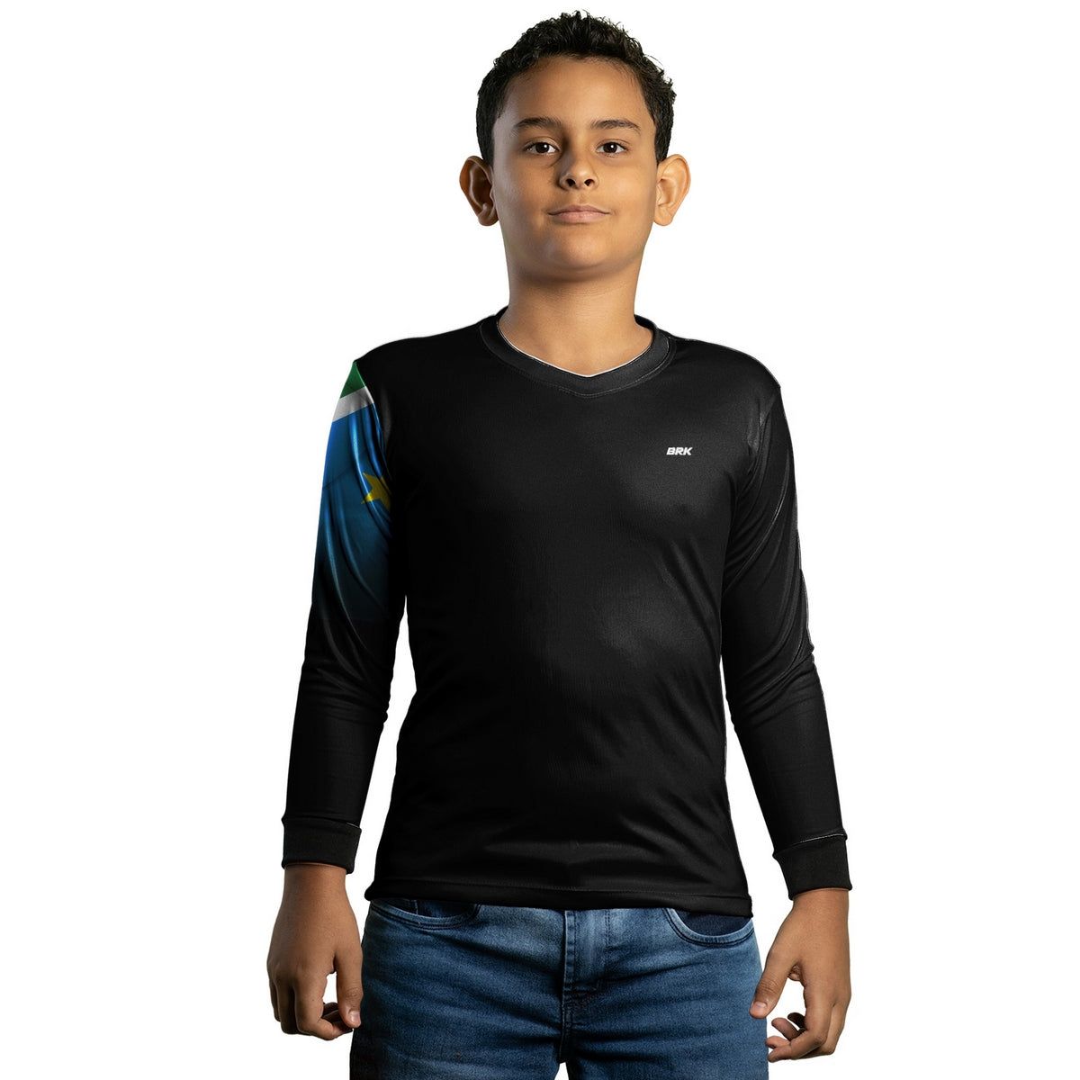 Camisa Agro Infantil Brk Bandeira do Mato Grosso do Sul com Proteção UV50+ - Brk Agro
