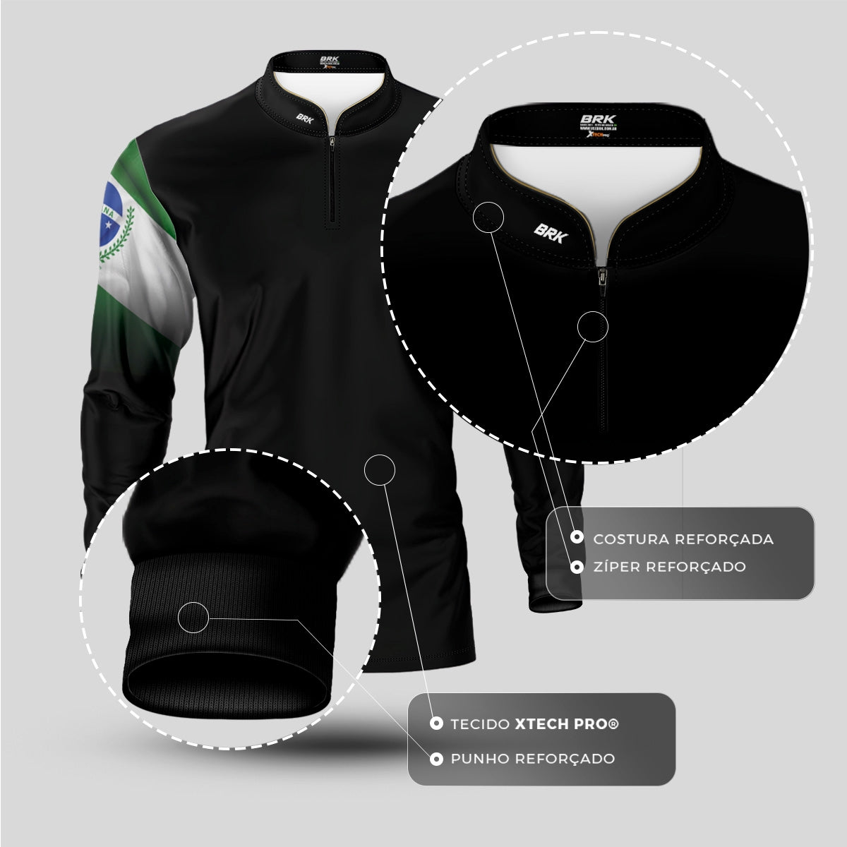 Camisa Agro Brk Bandeira do Paraná com Proteção UV50+ - Brk Agro