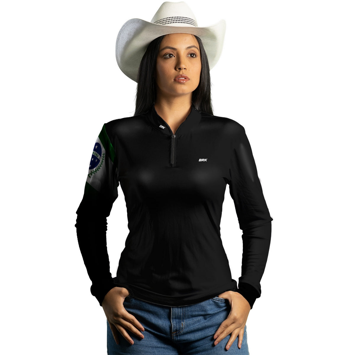 Camisa Agro Feminina Brk Bandeira do Paraná com Proteção UV50+ - Brk Agro