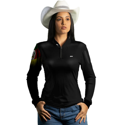 Camisa Agro Feminina Brk Bandeira do Rio Grande do Sul com Proteção UV50+ - Brk Agro
