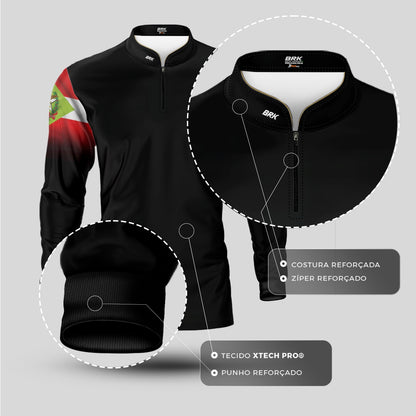 Camisa Agro Brk Bandeira de Santa Catarina com Proteção UV50+ - Brk Agro