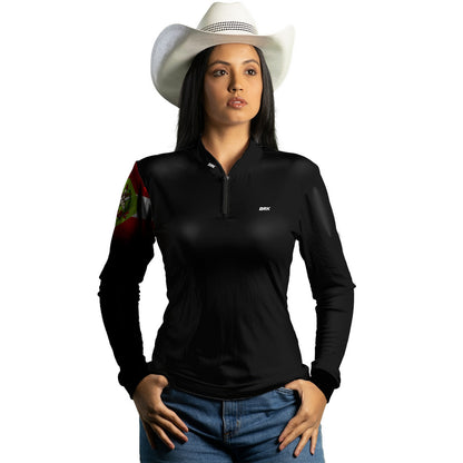 Camisa Agro Feminina Brk Bandeira de Santa Catarina com Proteção UV50+ - Brk Agro