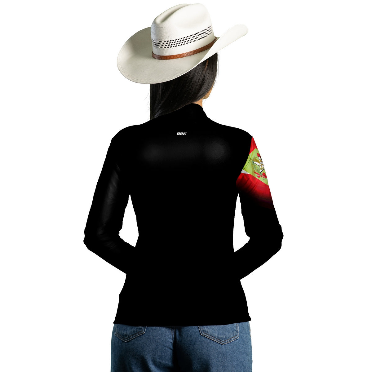 Camisa Agro Feminina Brk Bandeira de Santa Catarina com Proteção UV50+ - Brk Agro