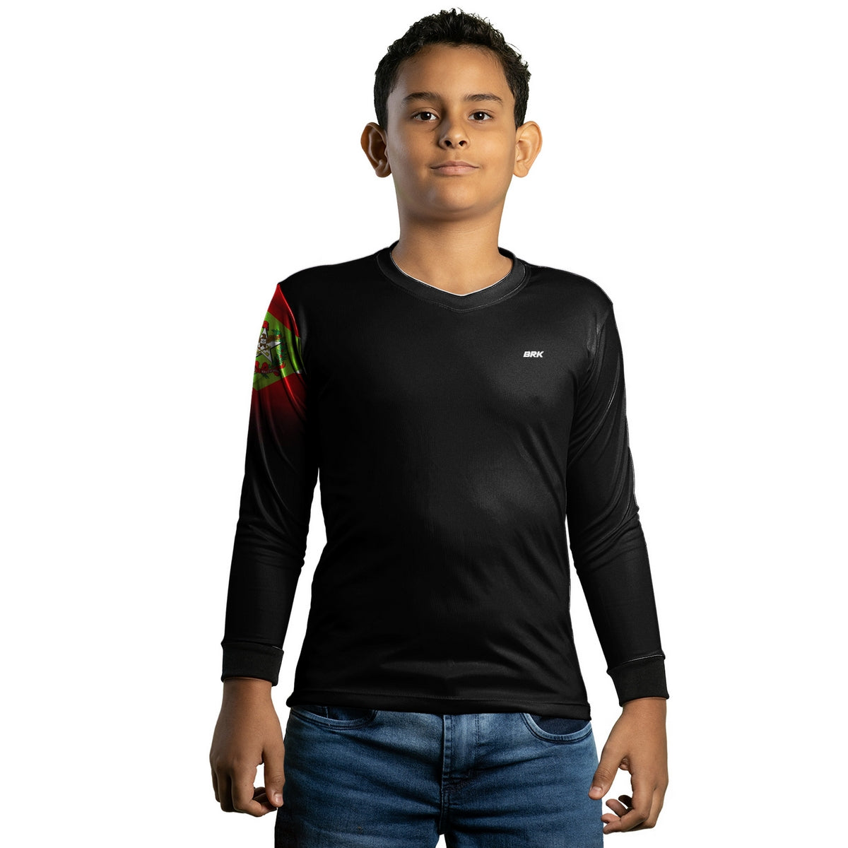 Camisa Agro Infantil Brk Bandeira de Santa Catarina com Proteção UV50+ - Brk Agro