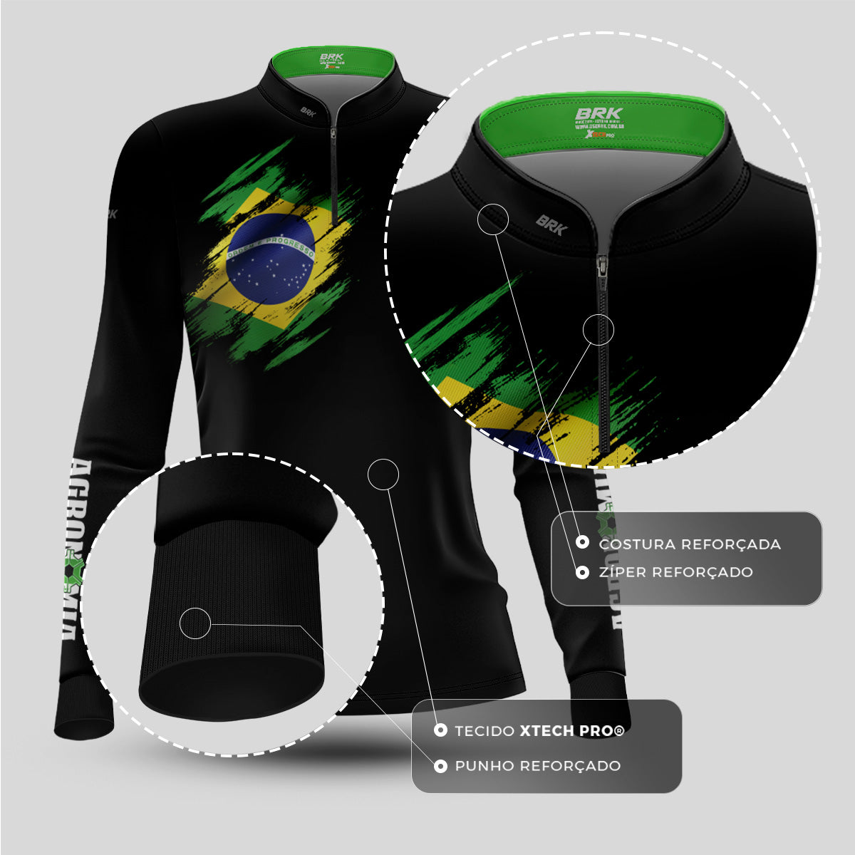 Camisa Agro Feminina Brk Agronomia com Proteção UV50+ - Brk Agro