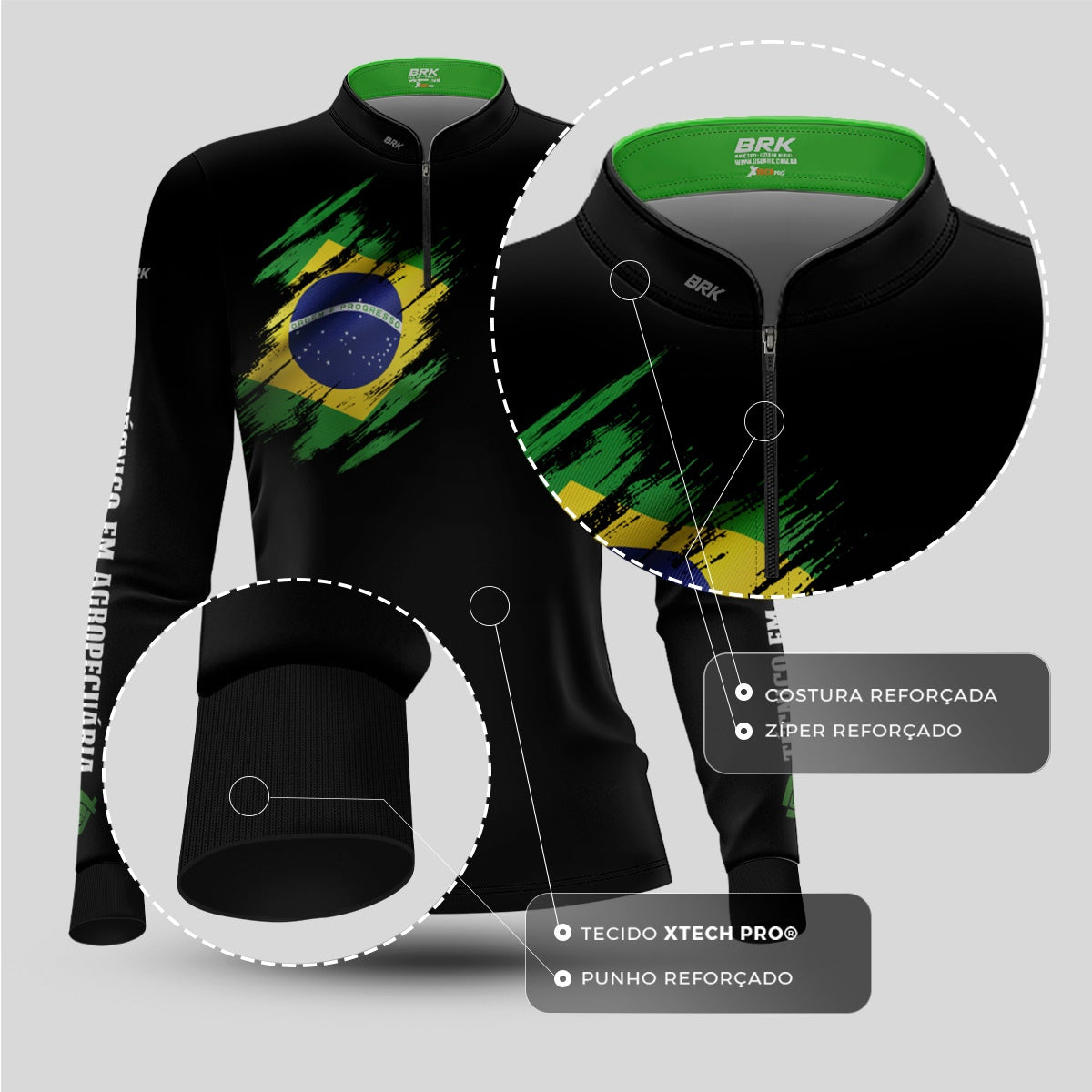 Camisa Agro Feminina Brk Tecnico em Agropecuária com Proteção UV50+ - Brk Agro