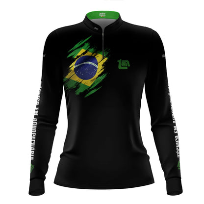 Camisa Agro Feminina Brk Tecnico em Agropecuária com Proteção UV50+ - Brk Agro
