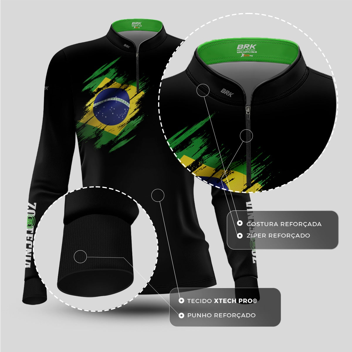 Camisa Agro Feminina Brk Zootecnia com Proteção UV50+ - Brk Agro